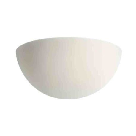 Applique murale en plâtre Domino S7-G Aric - 77W max - E27 - Blanc - Sans ampoule