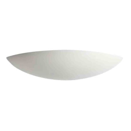 Applique murale en plâtre Domino S9 Aric - 77W max - E27 - Blanc - Sans ampoule