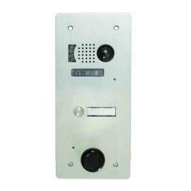Platine de rue vidéo 1 rangée 1 bouton Urmet - Système 2 voice - Aluminium