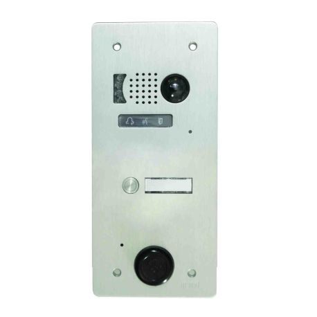 Platine de rue vidéo 1 rangée 1 bouton Urmet - Système 2 voice - Aluminium