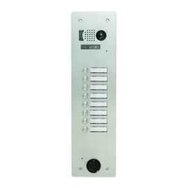 Platine de rue vidéo 1 rangée 8 boutons Urmet - Système 2 voice - Aluminium