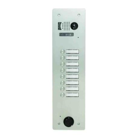 Platine de rue vidéo 1 rangée 8 boutons Urmet - Système 2 voice - Aluminium
