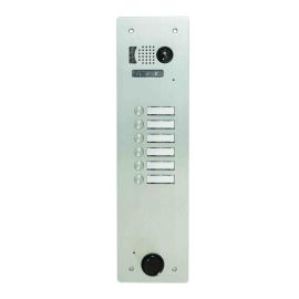 Platine de rue vidéo 1 rangée 6 boutons Urmet - Système 2 voice - Aluminium