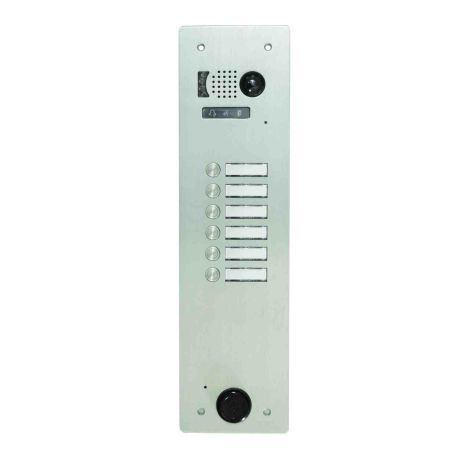 Platine de rue vidéo 1 rangée 6 boutons Urmet - Système 2 voice - Aluminium