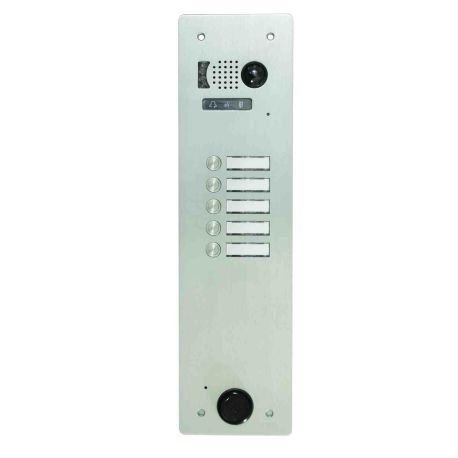 Platine de rue vidéo 1 rangée 5 boutons Urmet - Système 2 voice - Aluminium
