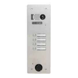 Platine de rue vidéo 1 rangée 4 boutons Urmet - Système 2 voice - Aluminium