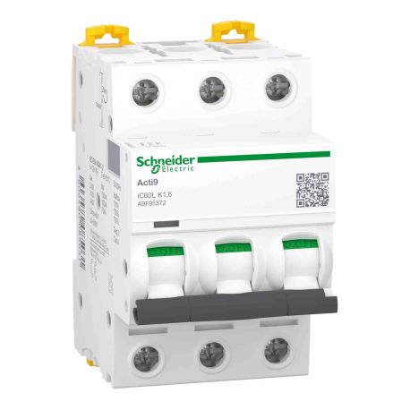 Disjoncteur 1.6 A Acti9 iC60L Schneider - 3P - Courbe K - 100kA