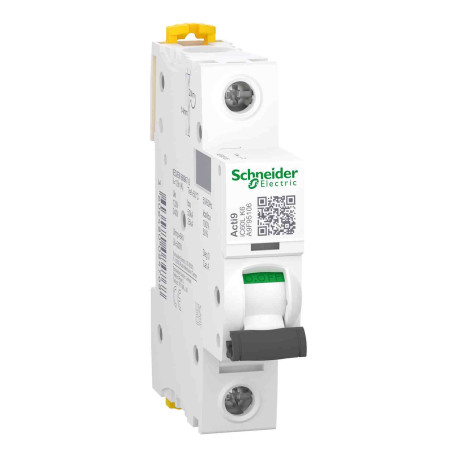 Disjoncteur 6A iC60L Acti9 Schneider - 1P - Courbe K - IP20 - 25kA
