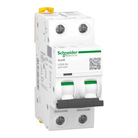 Disjoncteur 4A iC60N Acti9 Schneider - 2P - Courbe B - IP20 - 50kA