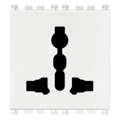 Prise Sicury Vimar - 2P+T - 13A - Multistandard - Blanc