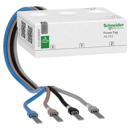 Capteur de mesure radio-fréquence 3P+N 63A Powertag Schneider - Pour Vigi DT40 iC60 - Amont/Aval