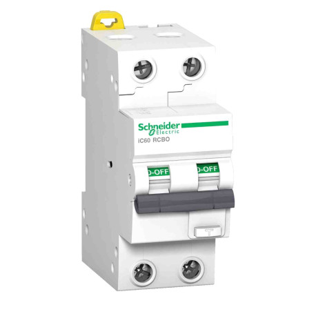 Disjoncteur différentiel Acti9 iC60 RCBO Schneider Electric - ASI - 2P - 32A - 30mA - Courbe C