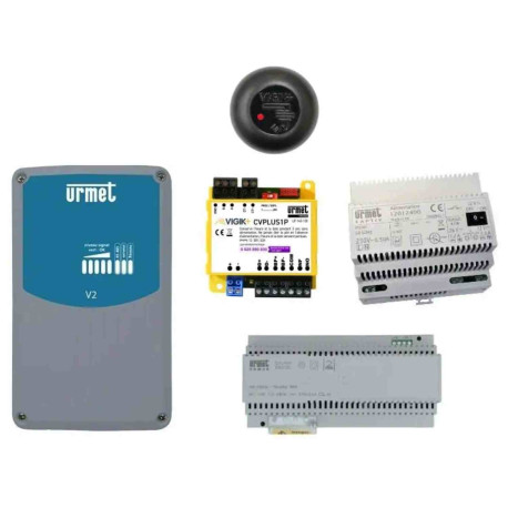 Pack interphonie Tel2Voice Urmet - 1 porte - système Vigik+ - Pour platine avec perçage T25