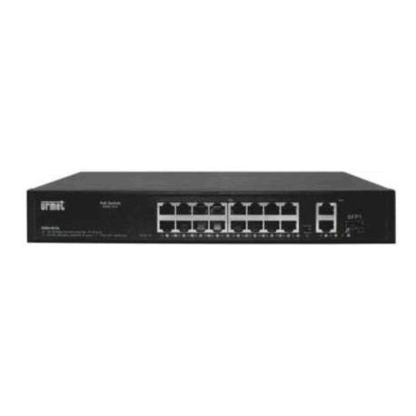 Commutateur POE+ 16 Ports avec 2 UP-Link Urmet
