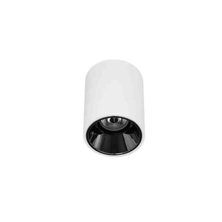 Plafonnier LED Happy 1 Indigo - 7W - 3000K - Blanc mat/ Chrome noir - Dimmable