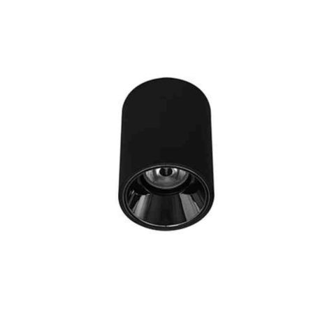 Plafonnier LED Happy 1 Indigo - 7W - 3000K - Noir mat/ Chrome noir - Dimmable
