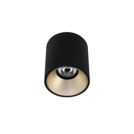 Plafonnier LED Happy 2 Indigo - 13W - 3000K - Noir mat/ Champagne - Dimmable