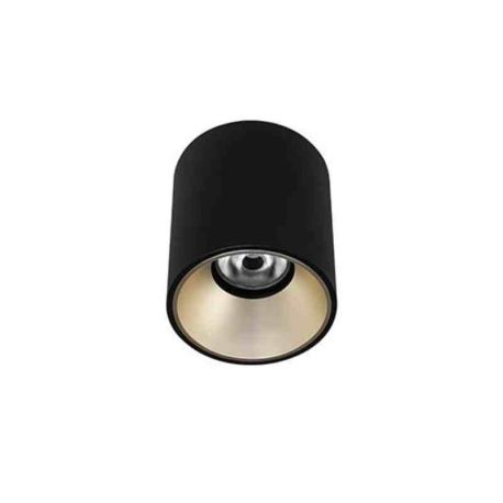 Plafonnier LED Happy 2 Indigo - 13W - 3000K - Noir mat/ Champagne - Dimmable