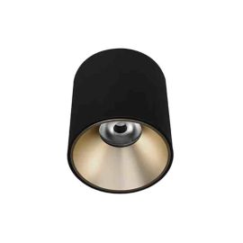 Plafonnier LED Happy 3 Indigo - 18W - 3000K - Noir mat/ Champagne - Dimmable