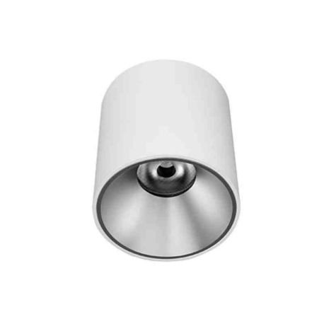 Plafonnier LED Happy 3 Indigo - 18W - 3000K - Blanc mat/ Argent - Dimmable