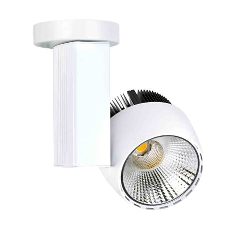 Projecteur LED sur patère Ikar 01 Aric - Faisceau 65° - 42W - 3000K - Blanc - Non dimmable