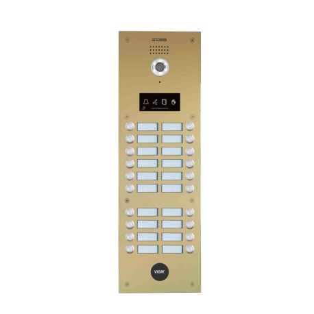 Platine de rue vidéo 220C Marine Dial DUOX PLUS Fermax - 20 boutons - Agrément PMR - Champagne