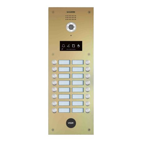 Platine de rue vidéo 216C Marine Dial DUOX PLUS Fermax - 16 boutons - Agrément PMR - Champagne