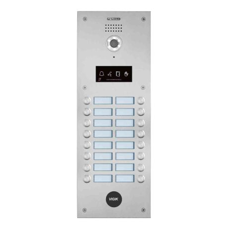 Platine de rue vidéo 216 Marine Dial DUOX PLUS Fermax - 16 boutons - Agrément PMR - Inox
