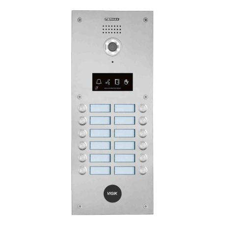 Platine de rue vidéo 212 Marine Dial DUOX PLUS Fermax - 12 boutons - Agrément PMR - Inox
