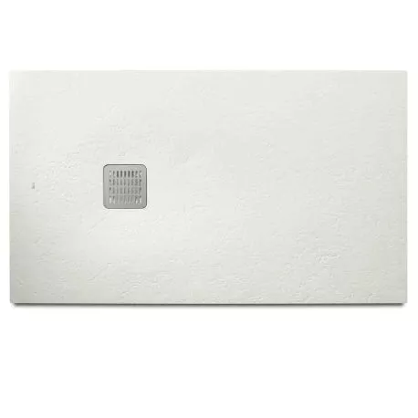 Receveur de douche Polo Plus en stonex Roca - 100x80cm - Sans vidage -  Blanc
