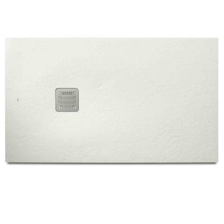 Receveur de douche Polo Plus en stonex Roca - 100x80cm - Sans vidage - Blanc