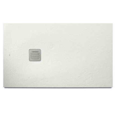 Receveur de douche Polo Plus en stonex Roca - 140x90cm - Sans vidage - Blanc