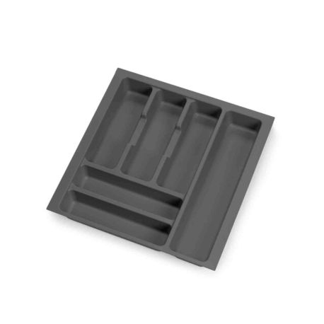 Range-couverts Optima Emuca - Pour tiroirs Vertex/Concept - Largeur 450mm - Plastique - Anthracite