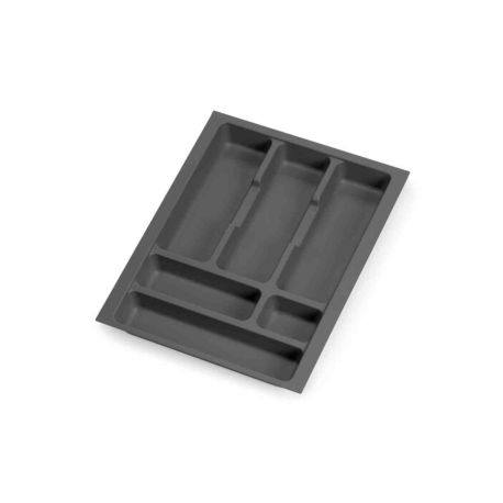 Range-couverts Optima Emuca - Pour tiroirs Vertex/Concept - Largeur 400mm - Plastique - Anthracite