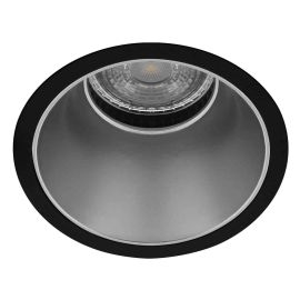 Spot encastré basse luminance FIJI R Indigo - GU10 - 15W - PAR16 - Noir & Argent