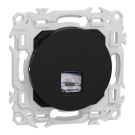 Prise RJ45 Odace Schneider Electric - Cat.6A - STP - Noir