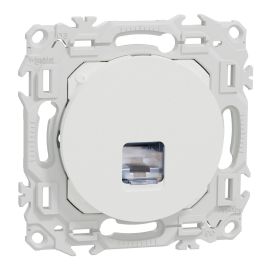 Prise RJ45 Odace Schneider Electric - Cat.6 - STP - Blanc