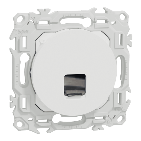 Prise RJ45 Odace Schneider Electric - Cat.6 - UTP - Blanc