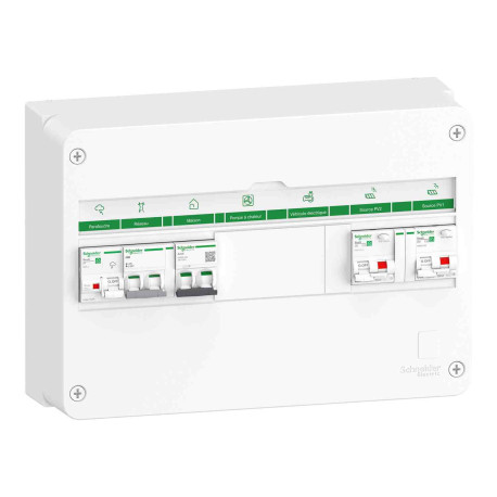 Coffret électrique pré-câblé Rési9 Energy Center Schneider - 1 rangée - 18 modules - Mono 7-9 kWc