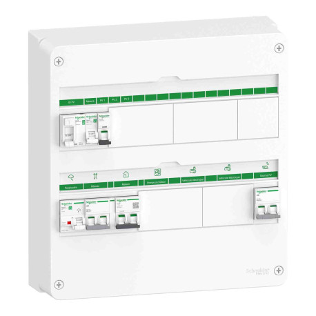 Coffret électrique pré-câblé Rési9 Energy Center Schneider - 2 rangées - 2x18 modules - Mono 7-9 kWc