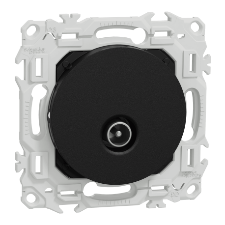 Prise TV simple Odace Schneider Electric - Noir