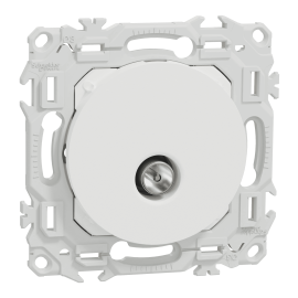 Prise TV simple Odace Schneider Electric - Blanc