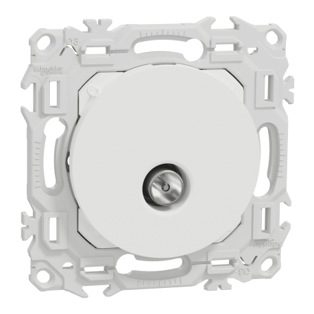 Prise TV simple Odace Schneider Electric - Blanc