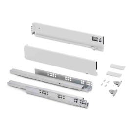 Kit pour tiroir extérieur Vertex Emuca - Réglage 3D - H.83mm - P.450mm - 40kg - Blanc