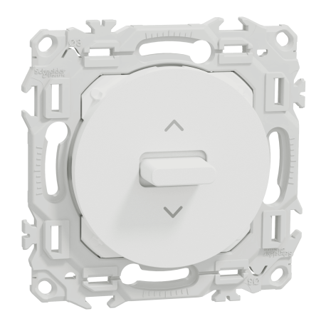 Interrupteur / Poussoir volets-roulants Odace Schneider Electric - A levier - Blanc