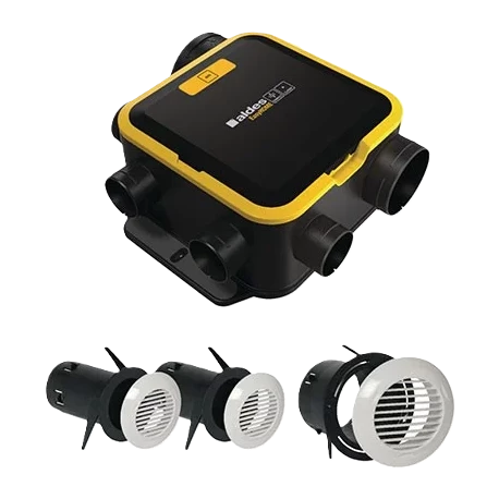 Kit VMC EasyHome Auto Compact Classic - Simple flux Autoréglable - 241 m³/h - 23 dB - Avec 3 grilles BIP