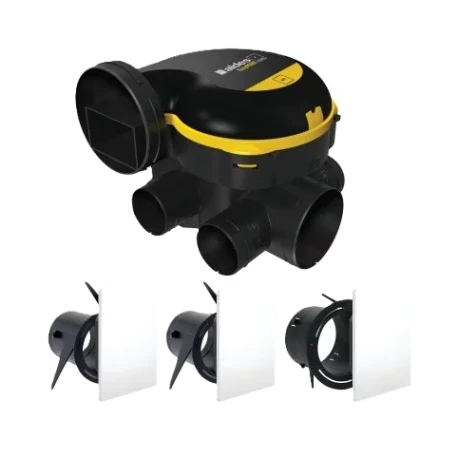 Kit VMC EasyHome Auto Classic - Simple flux Autoréglable - 241 m³/h - 26 dB - avec 3 grilles Colorline