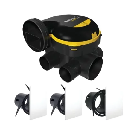 Kit VMC EasyHome Auto Classic - Simple flux Autoréglable - 241 m³/h - 26 dB - avec 3 grilles Colorline