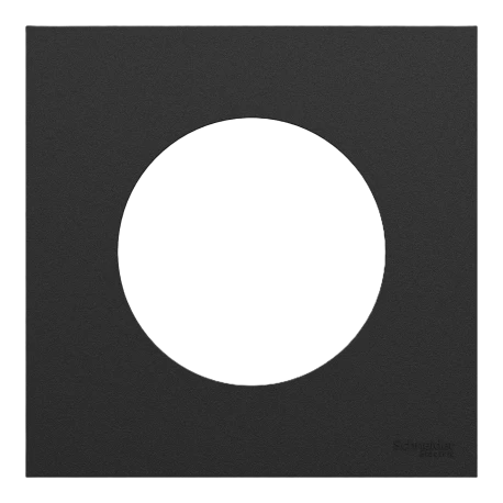Plaque Odace Schneider Electric - 1 poste - Noir Onyx