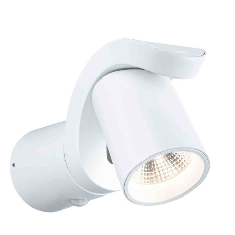Applique LED extérieure Cuff - Avec détecteur IR - 10W - 3000K - IP44 - Blanc